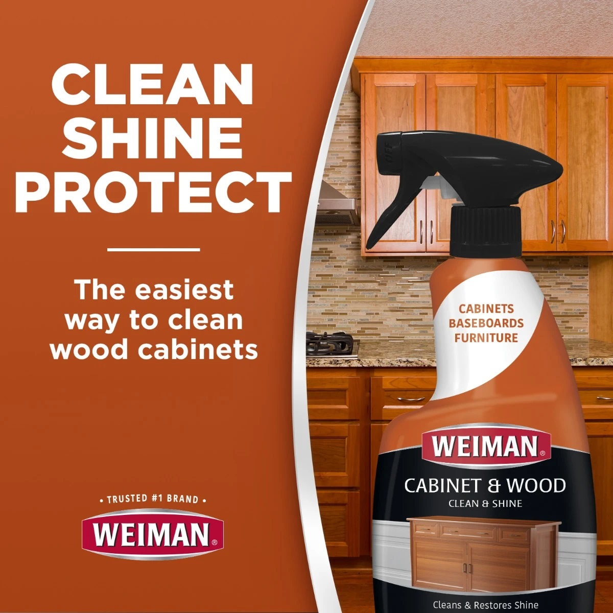 Weiman Cabinet & Wood Clean & Shine Spray 473ml - Image 4