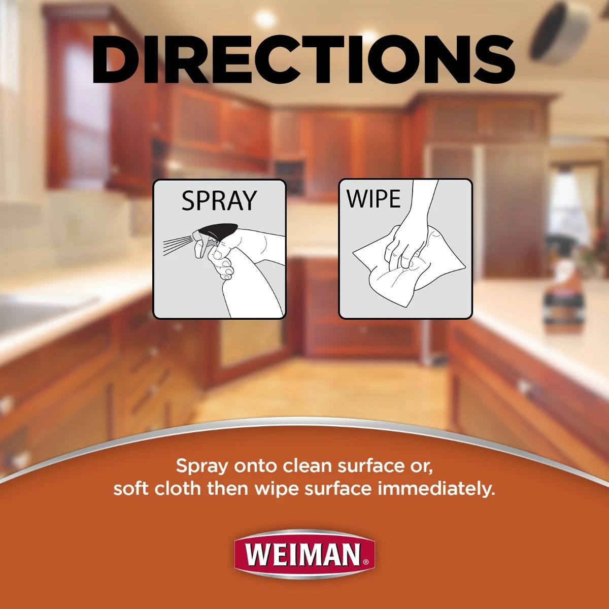 Weiman Cabinet & Wood Clean & Shine Spray 473ml - Image 5