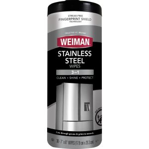 Weiman Stainless Steel Wipes 30s - Clean + Shine + Protect